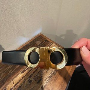 Ferragamo Black and Caramel Belt (Reversible)